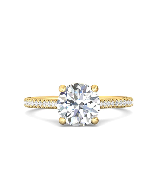 Diamond Band Solitaire 2ct Center