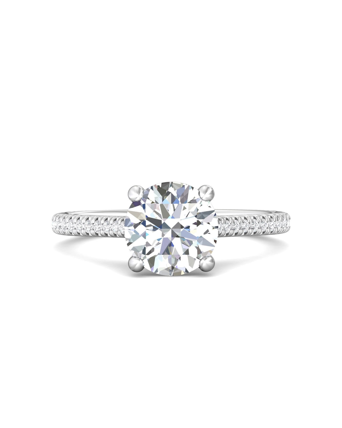 Diamond Band Solitaire 2ct Center