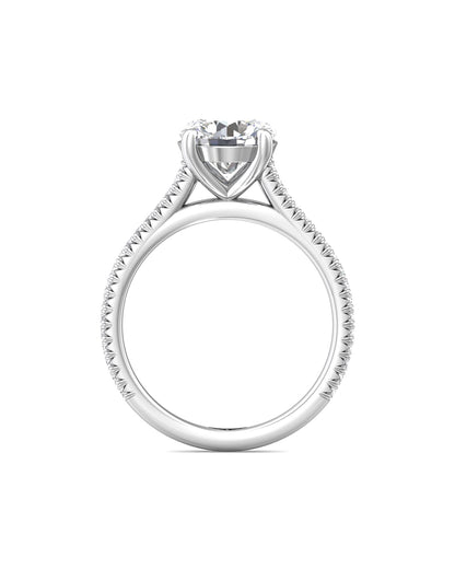 Diamond Band Solitaire 2ct Center
