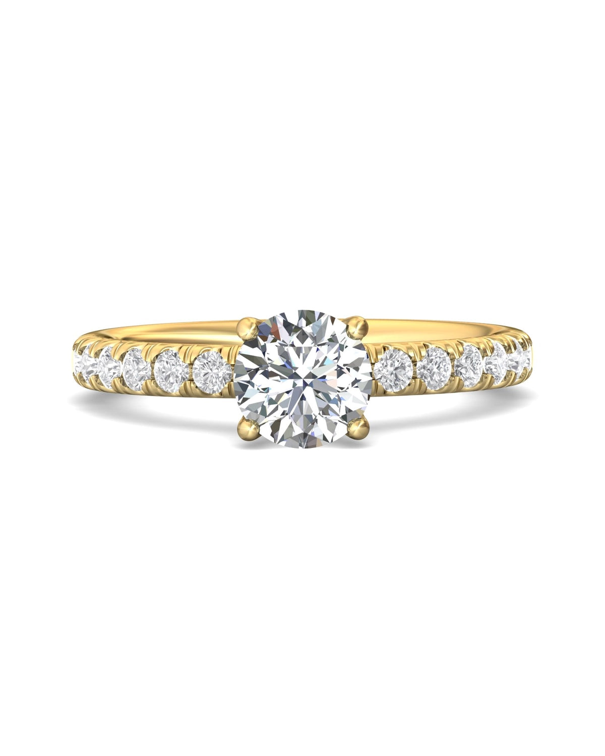 Diamond Band Solitaire 1ct Center