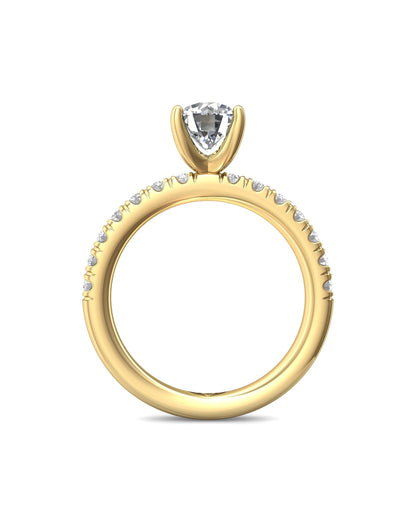 Diamond Band Solitaire 1ct Center