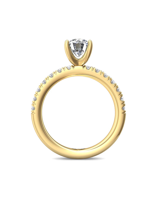 Diamond Band Solitaire 1ct Center