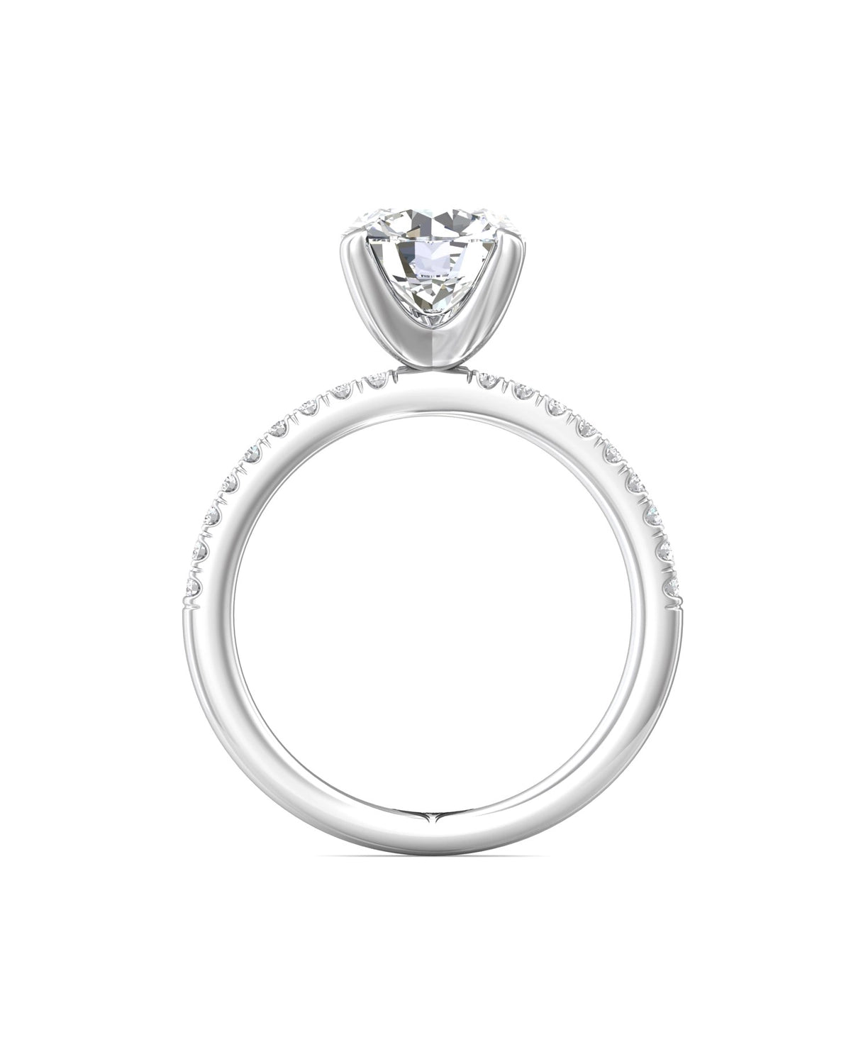 Diamond Band Solitaire 2ct Center