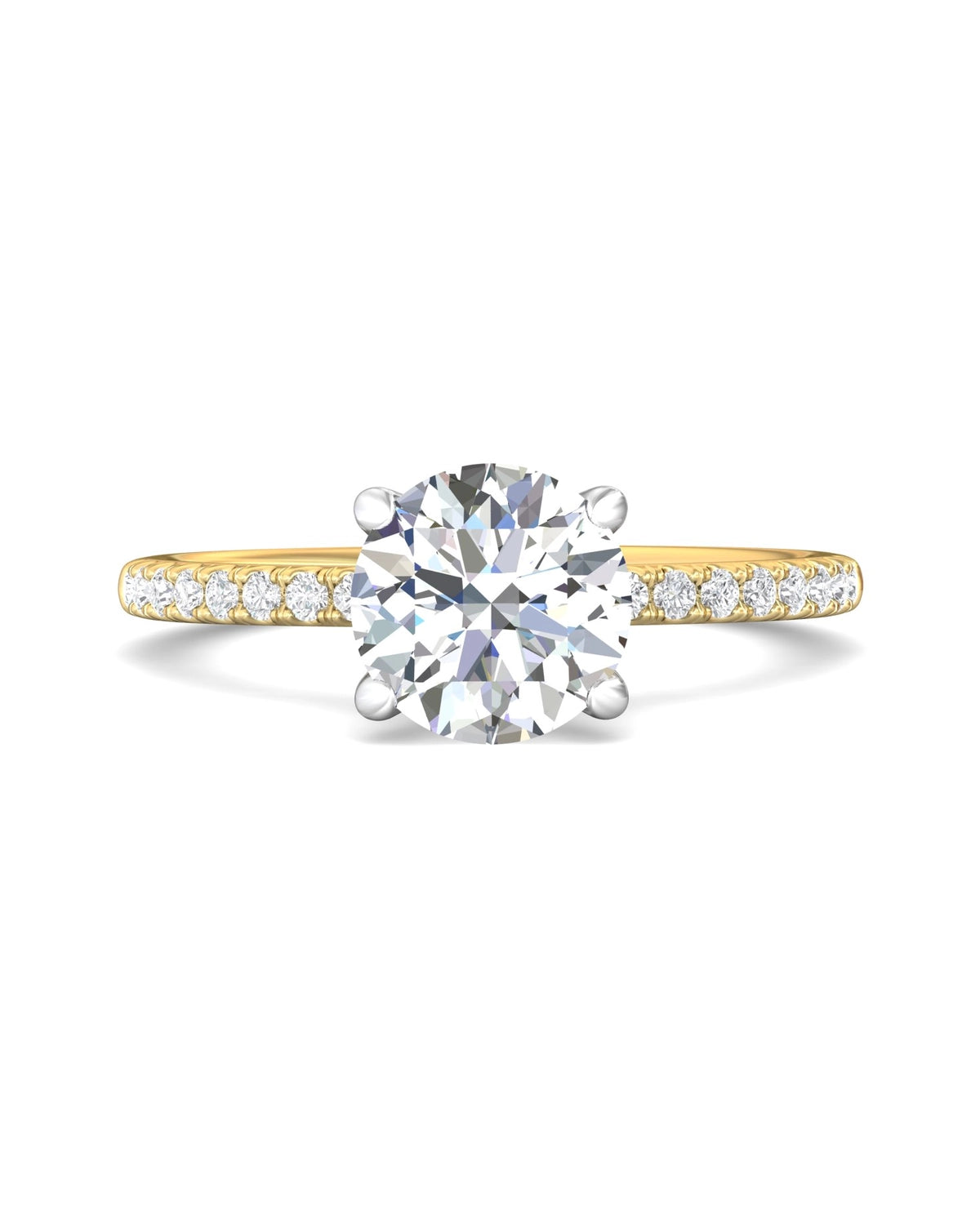 Diamond Band Solitaire 2ct Center