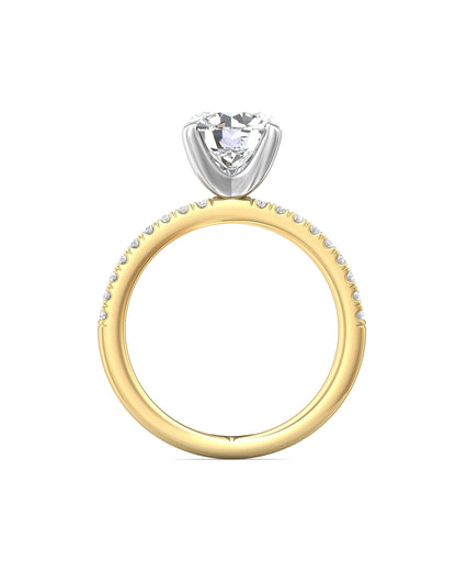 Diamond Band Solitaire 2ct Center