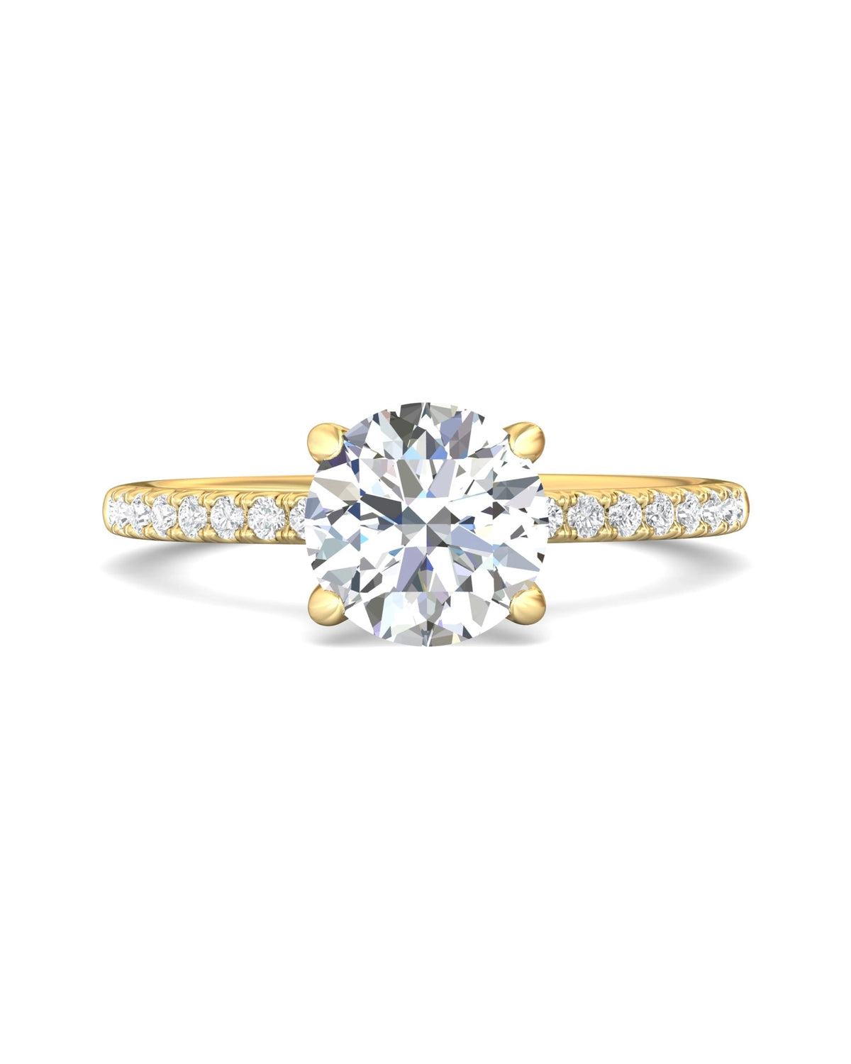 Diamond Band Solitaire 2ct Center