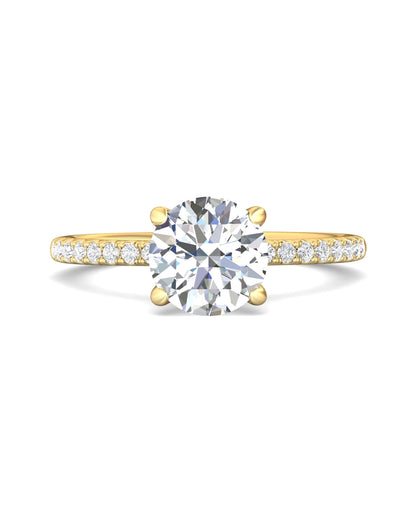 Diamond Band Solitaire 2ct Center