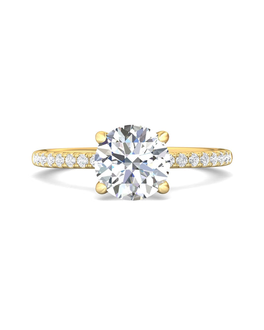 Diamond Band Solitaire 2ct Center