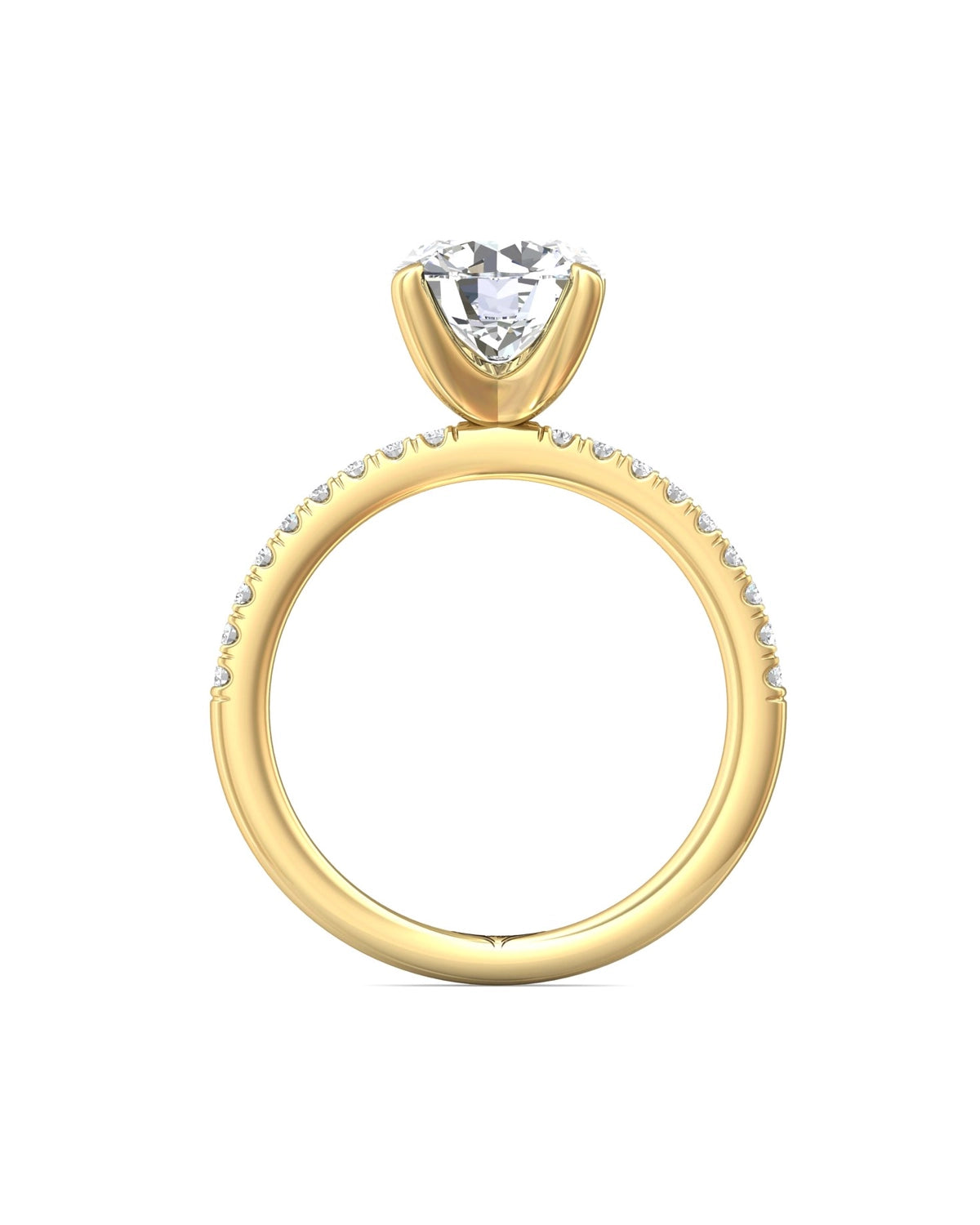 Diamond Band Solitaire 2ct Center