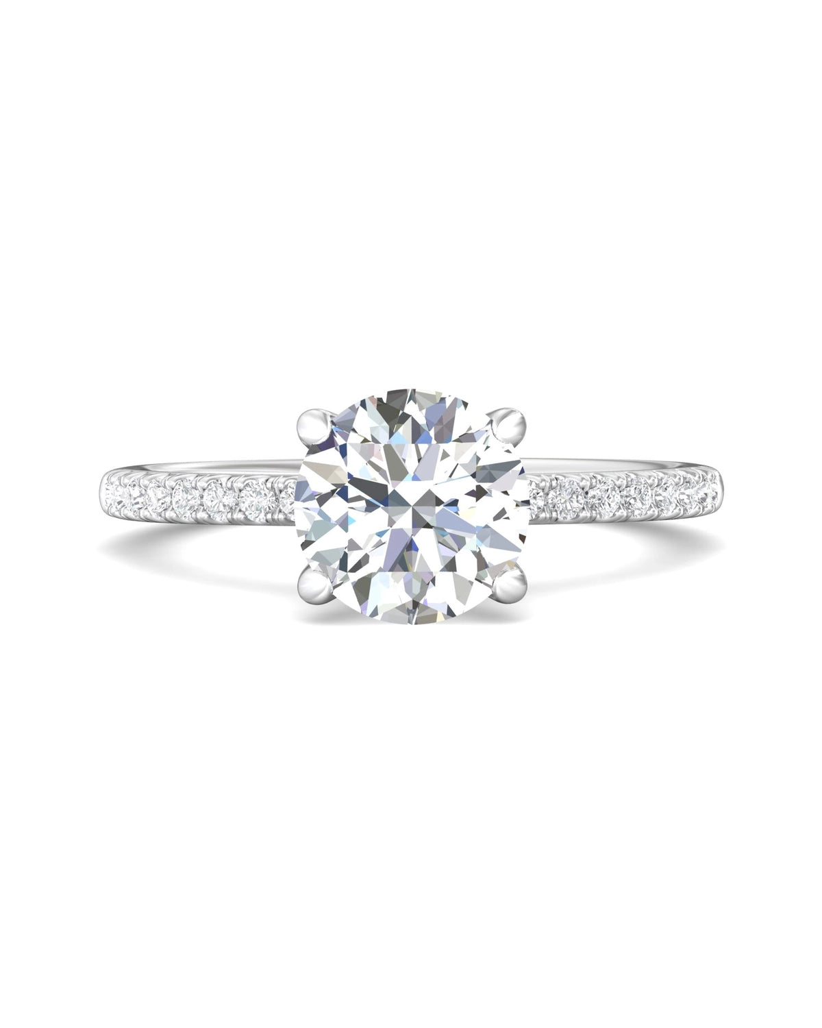 Diamond Band Solitaire 2ct Center