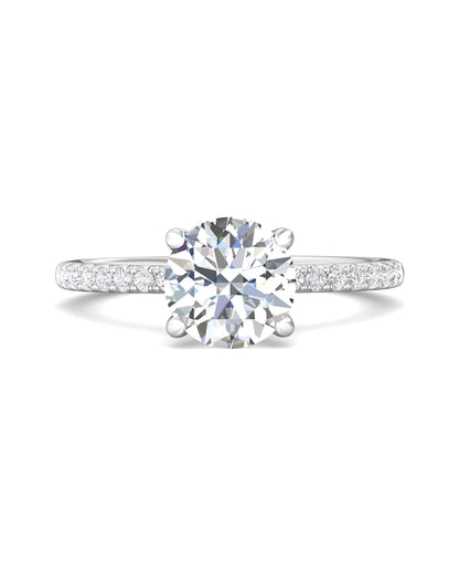 Diamond Band Solitaire 2ct Center
