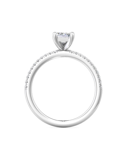 Diamond Band Solitaire 1ct Center