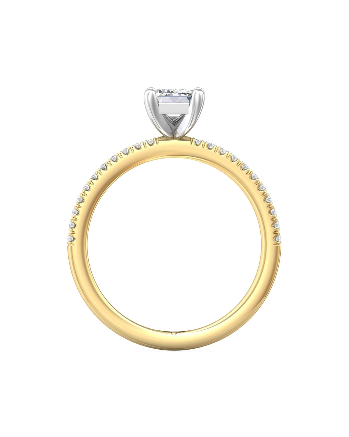 Diamond Band Solitaire 1ct Center