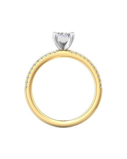 Diamond Band Solitaire 1ct Center