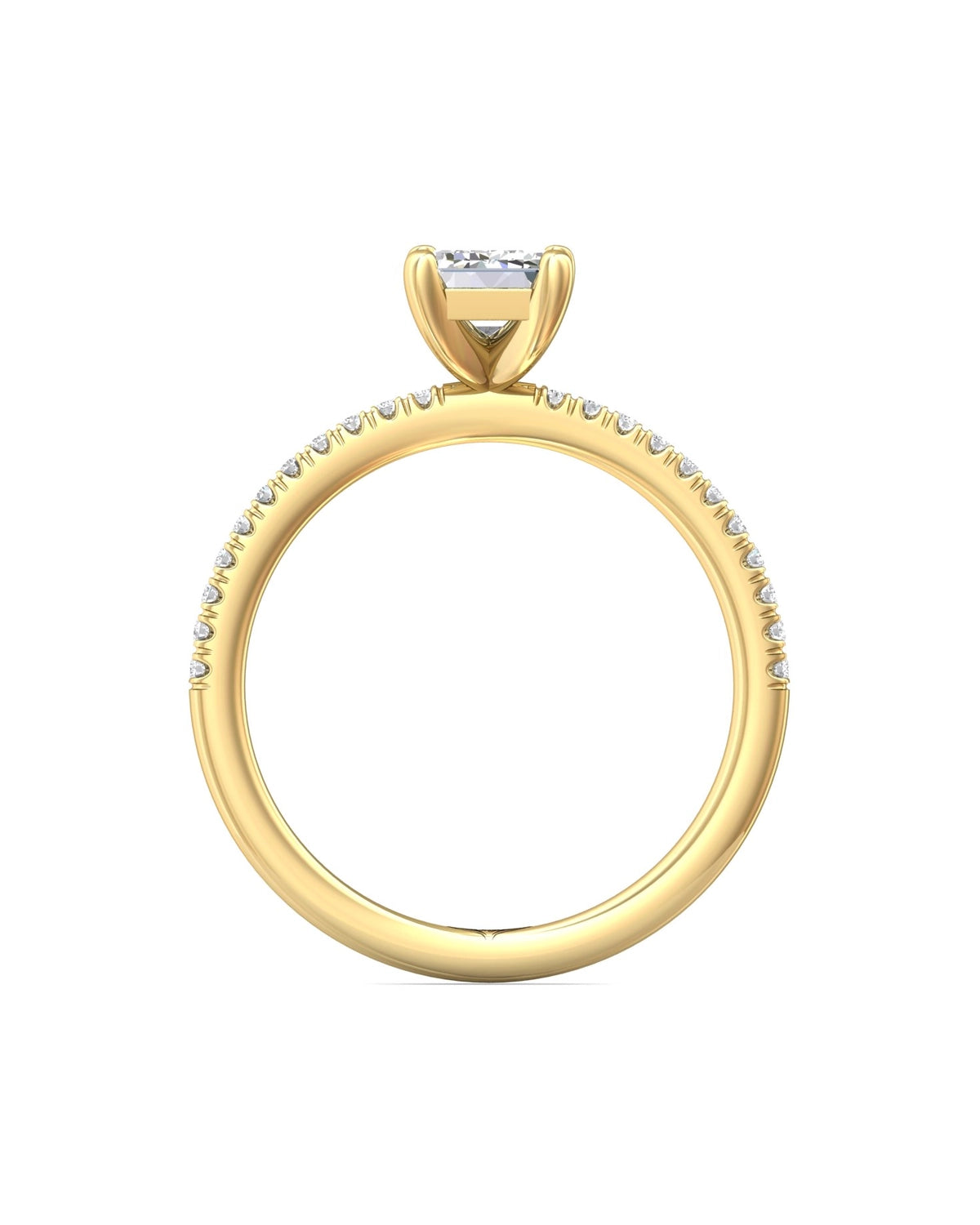 Diamond Band Solitaire 1ct Center