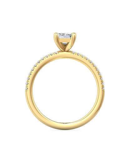 Diamond Band Solitaire 1ct Center