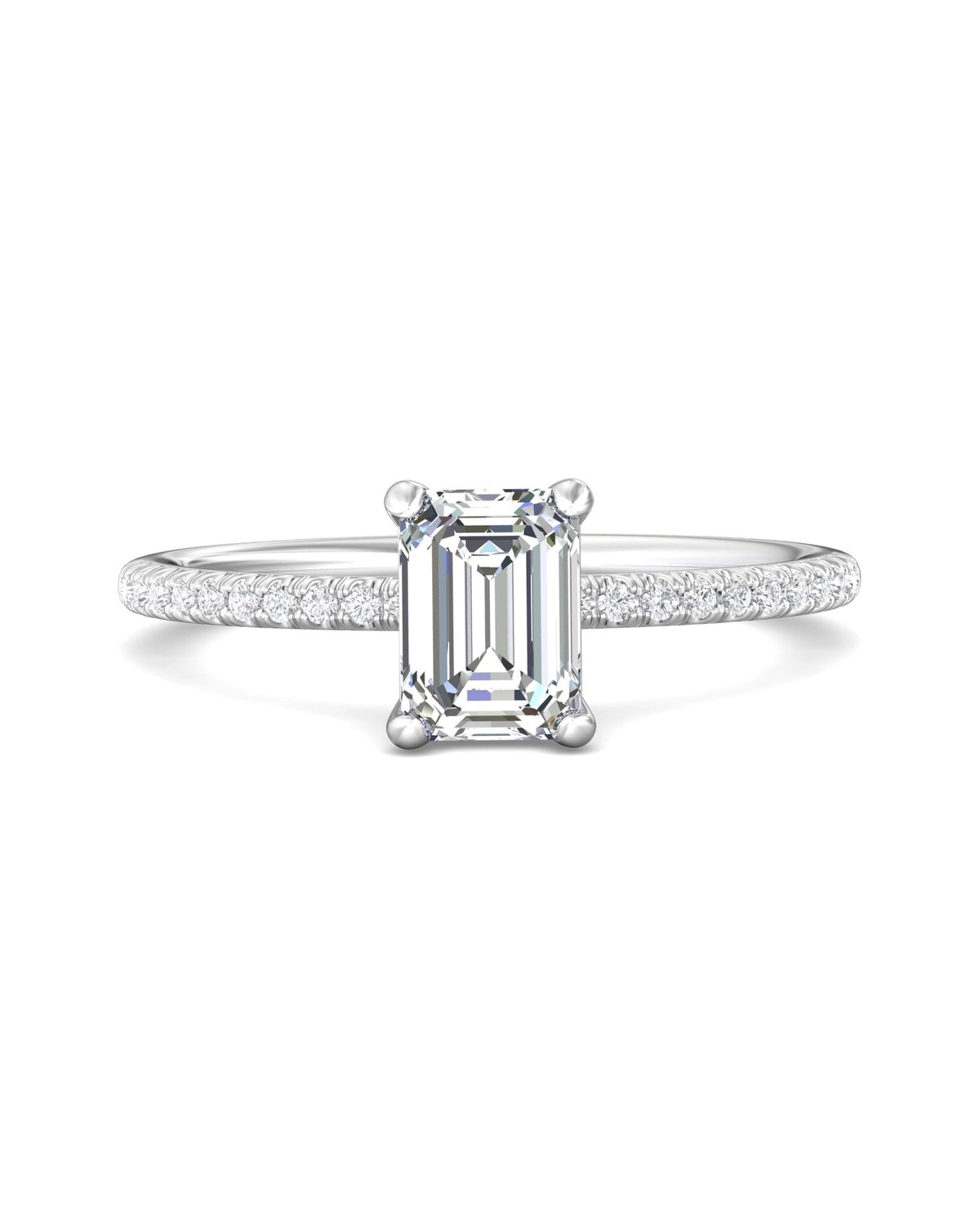 Diamond Band Solitaire 1ct Center