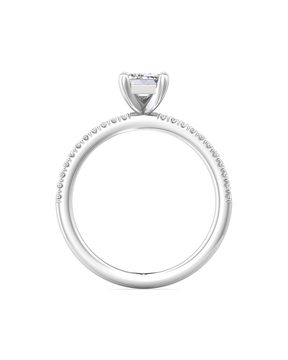 Diamond Band Solitaire 1ct Center