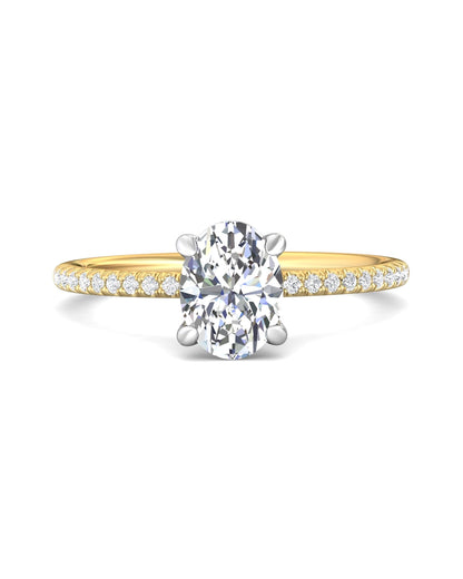 Diamond Band Solitaire 1ct Center