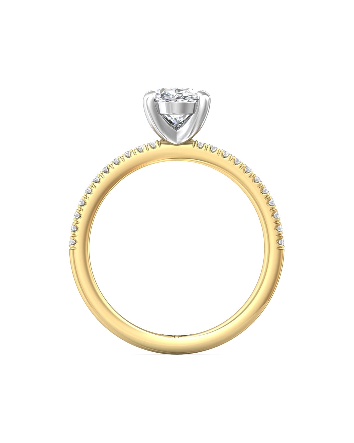 Diamond Band Solitaire 1ct Center