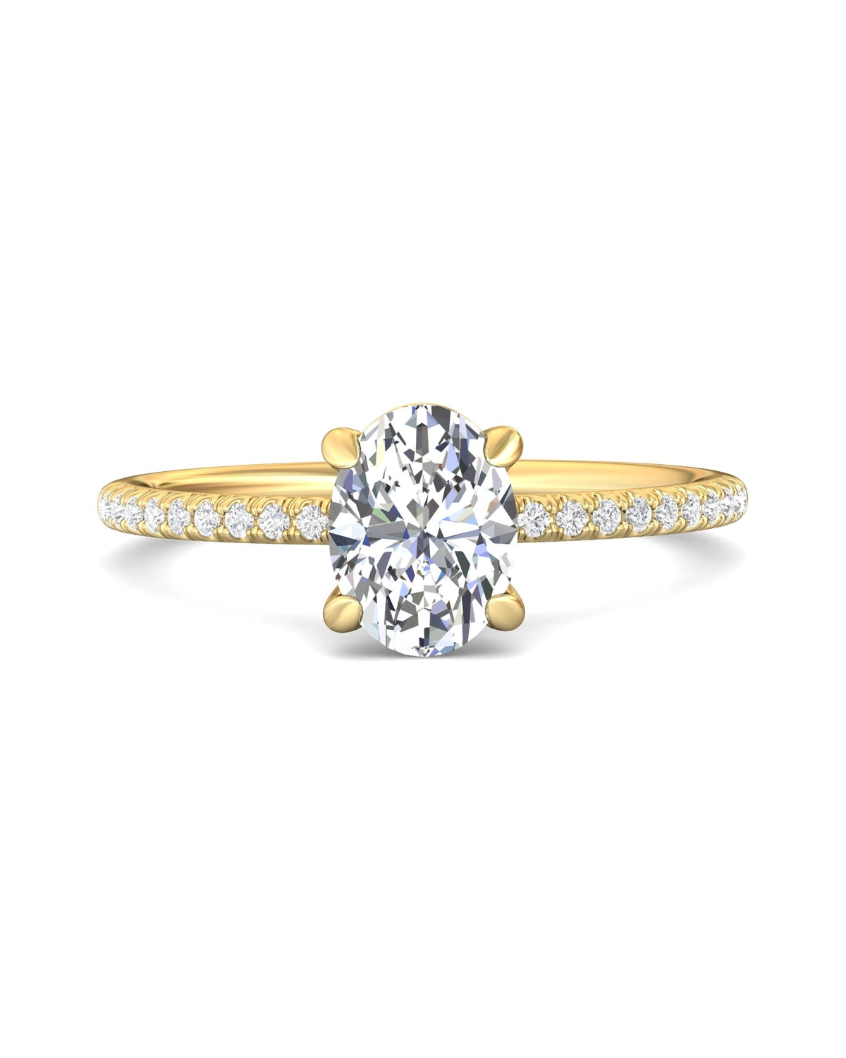 Diamond Band Solitaire 1ct Center