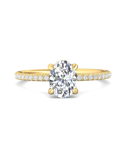 Diamond Band Solitaire 1ct Center