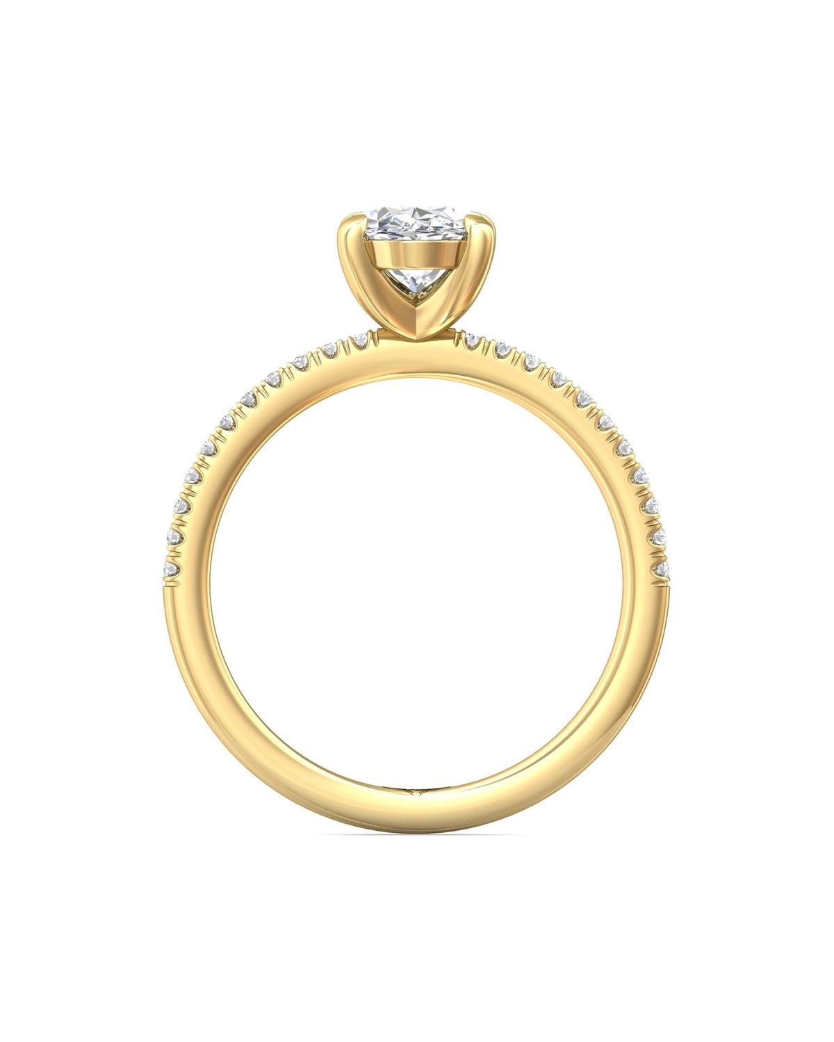 Diamond Band Solitaire 1ct Center