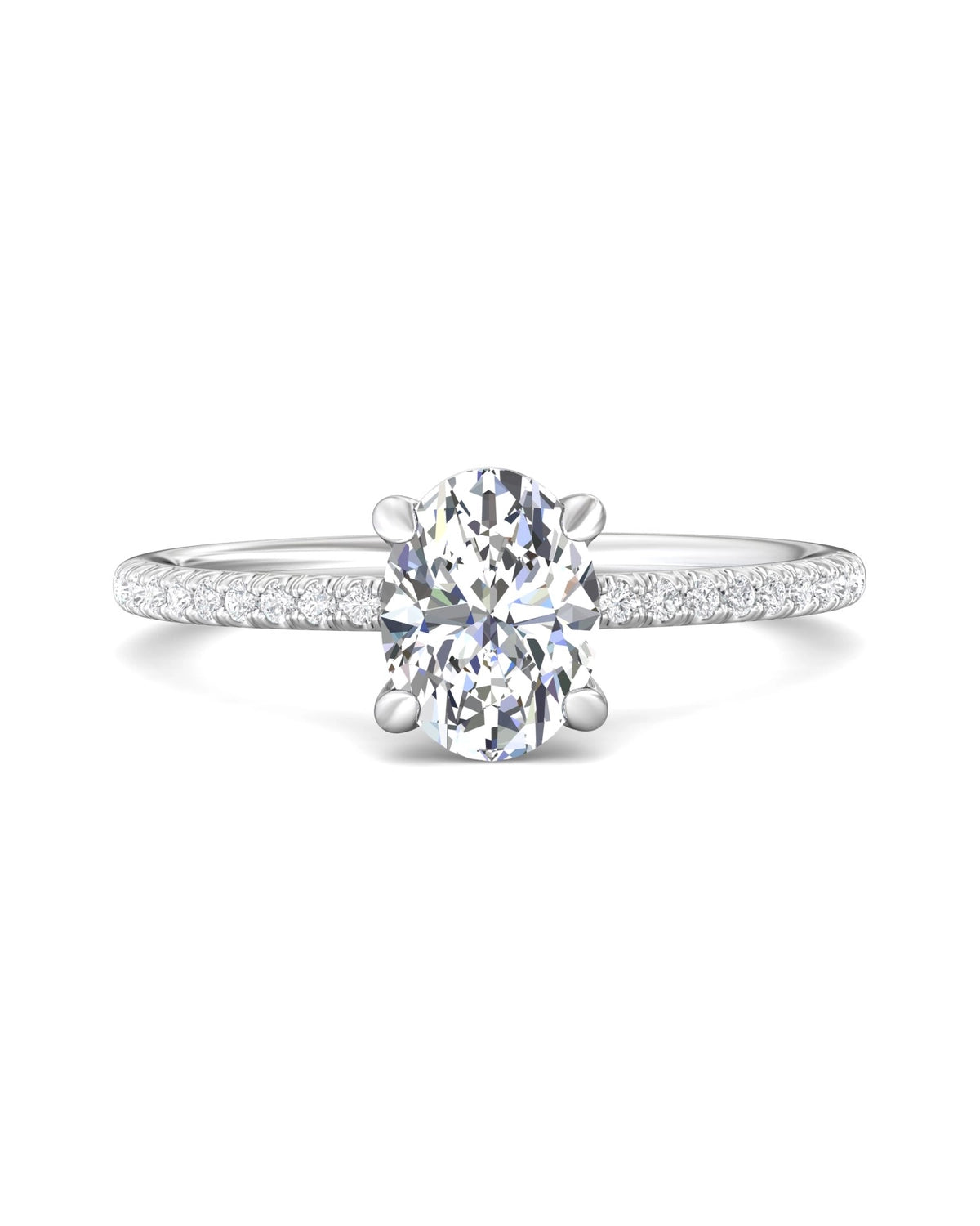 Diamond Band Solitaire 1ct Center