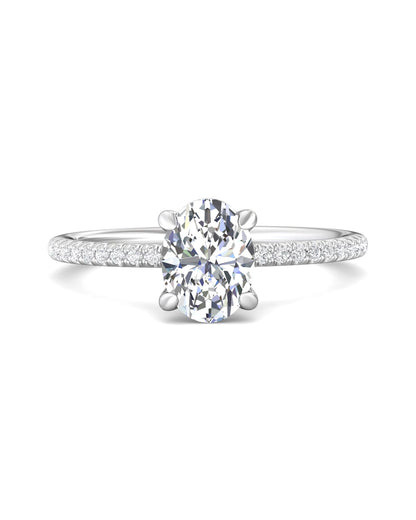Diamond Band Solitaire 1ct Center