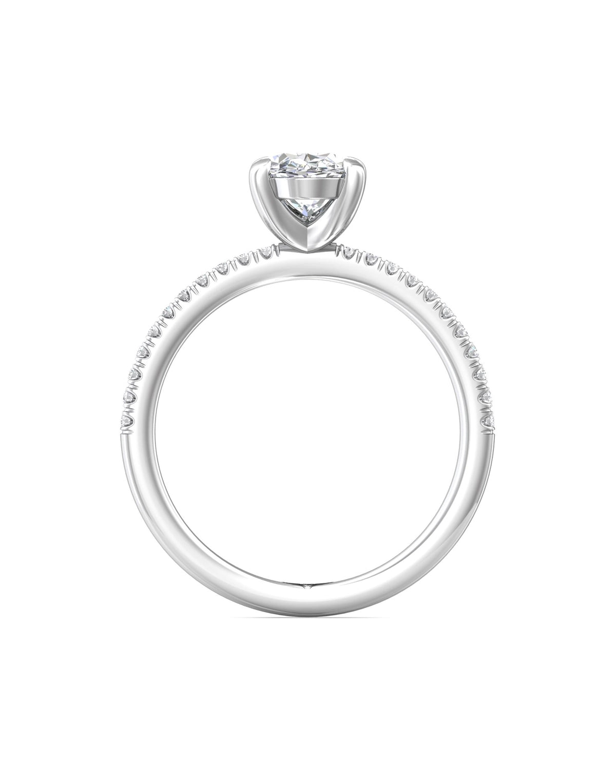 Diamond Band Solitaire 1ct Center