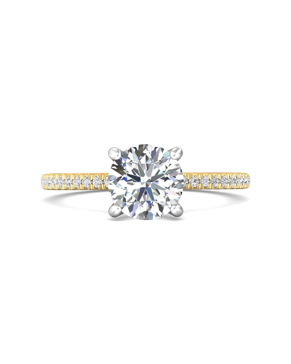 Diamond Band Solitaire 1ct Center