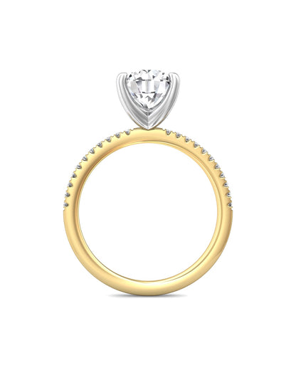 Diamond Band Solitaire 1ct Center