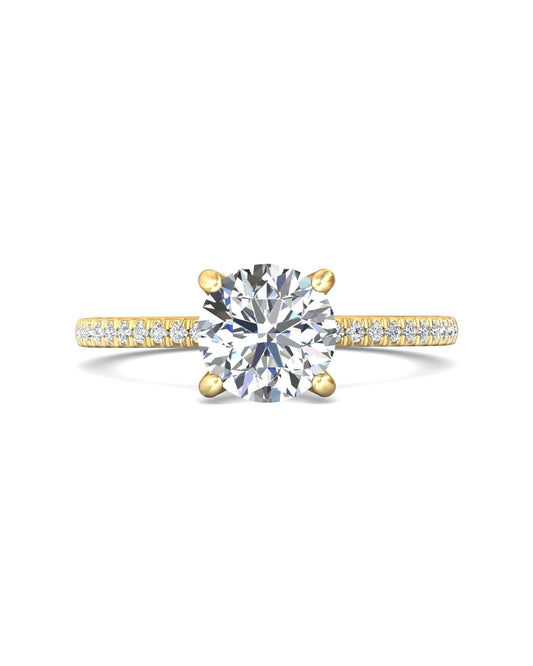 Diamond Band Solitaire 1ct Center