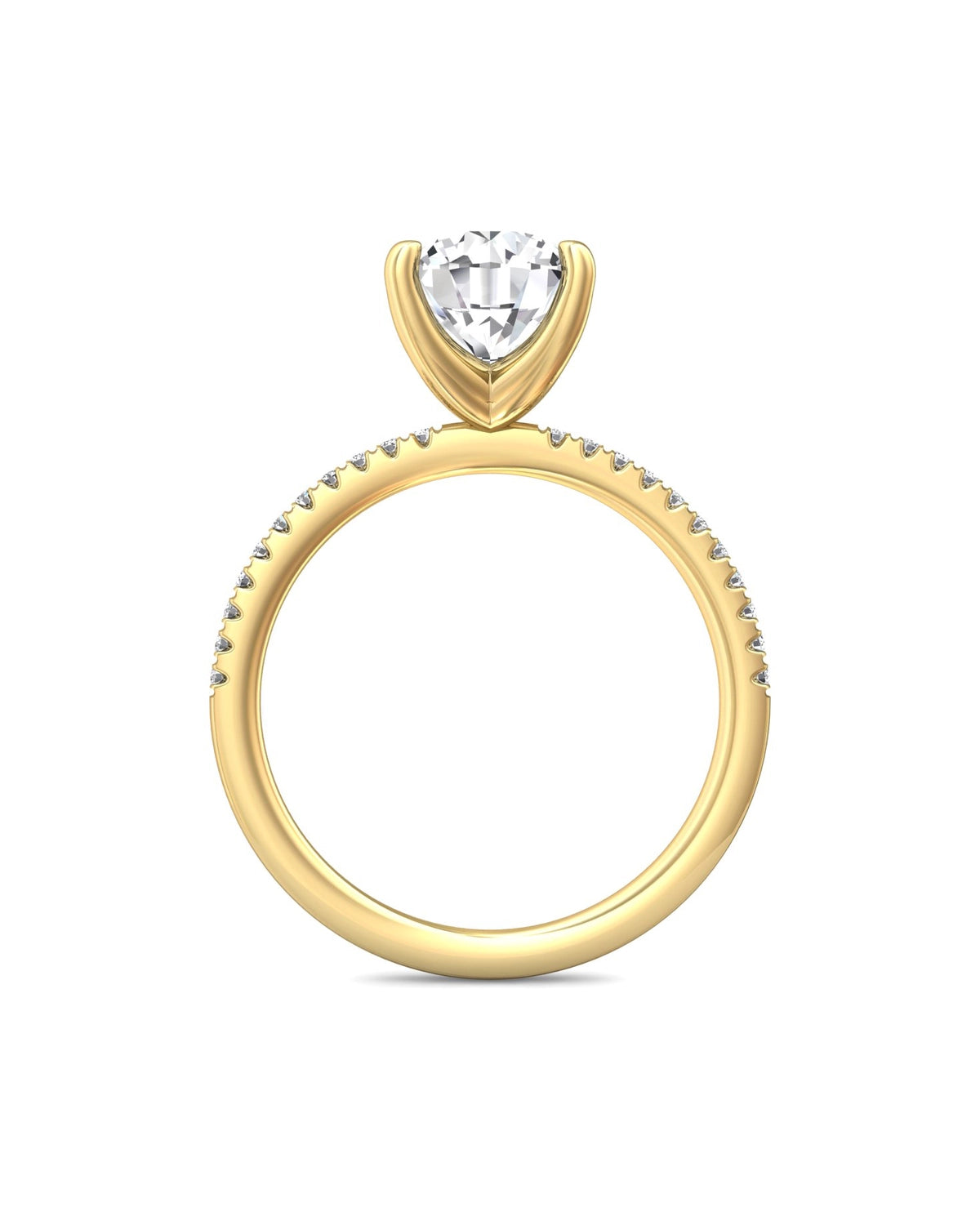 Diamond Band Solitaire 1ct Center