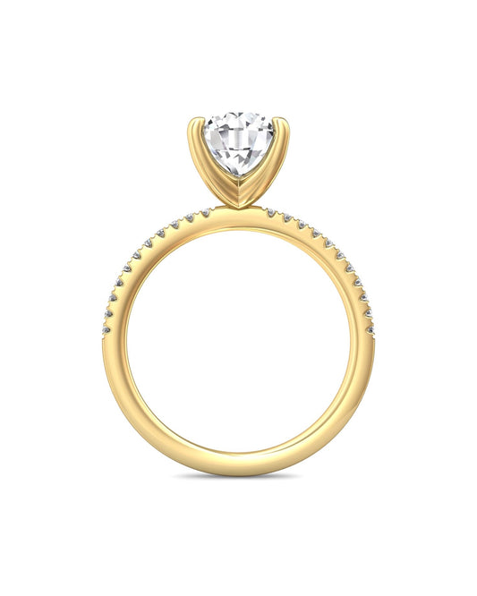 Diamond Band Solitaire 1ct Center