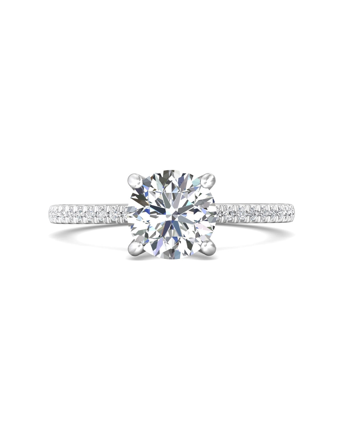 Diamond Band Solitaire 1ct Center