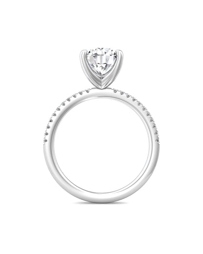 Diamond Band Solitaire 1ct Center