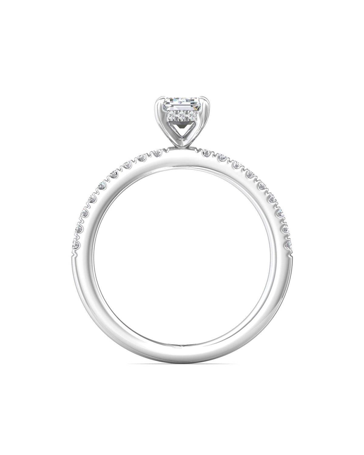 Diamond Band Solitaire 1ct Center