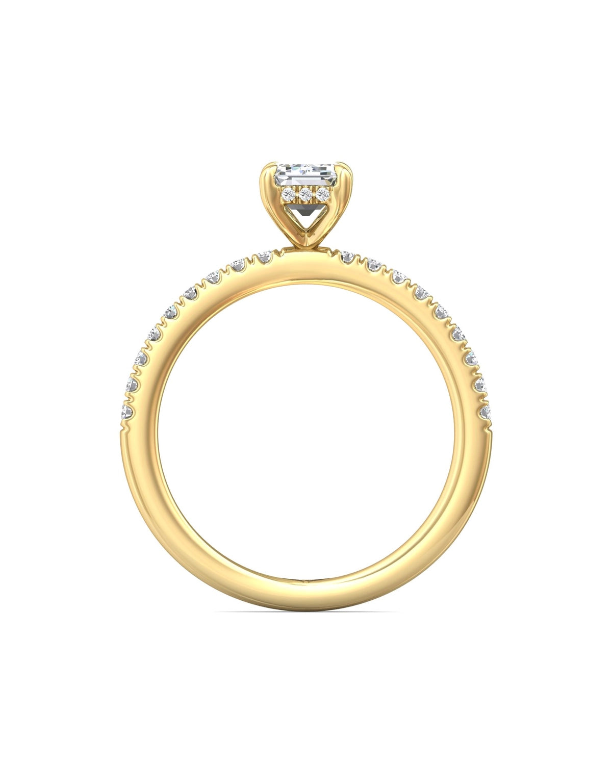 Diamond Band Solitaire 1ct Center