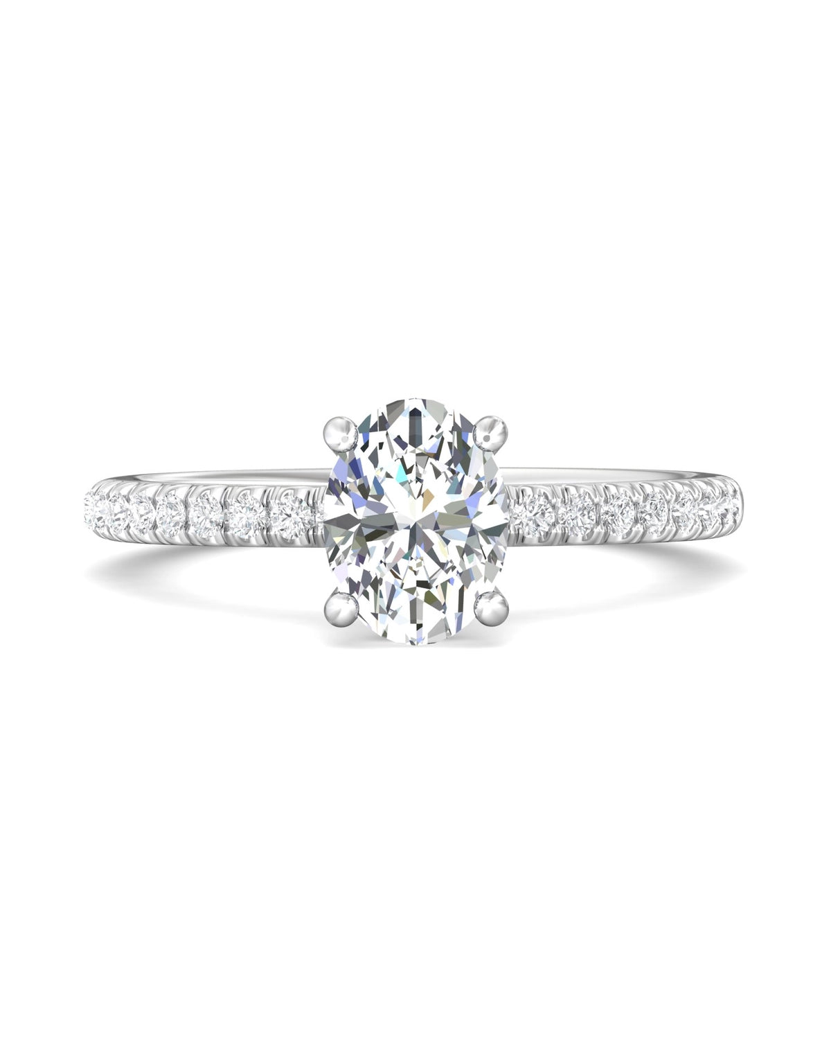 Diamond Band Solitaire 1ct Center