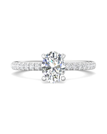 Diamond Band Solitaire 1ct Center