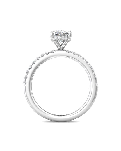 Diamond Band Solitaire 1ct Center