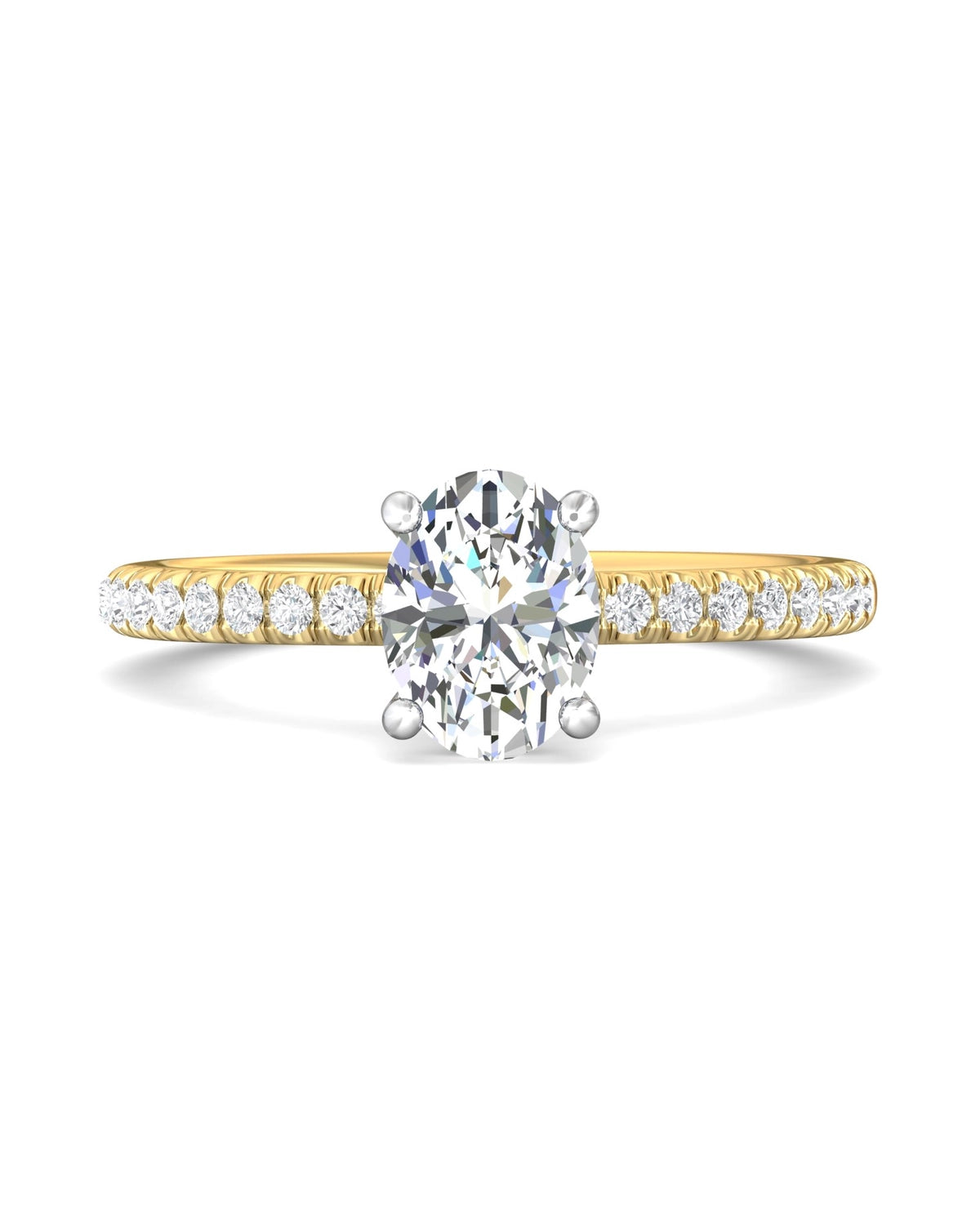 Diamond Band Solitaire 1ct Center