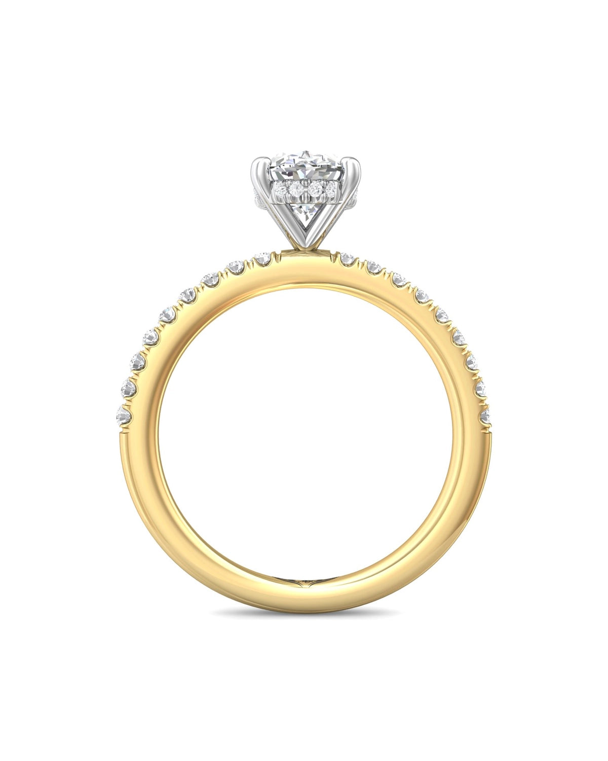Diamond Band Solitaire 1ct Center