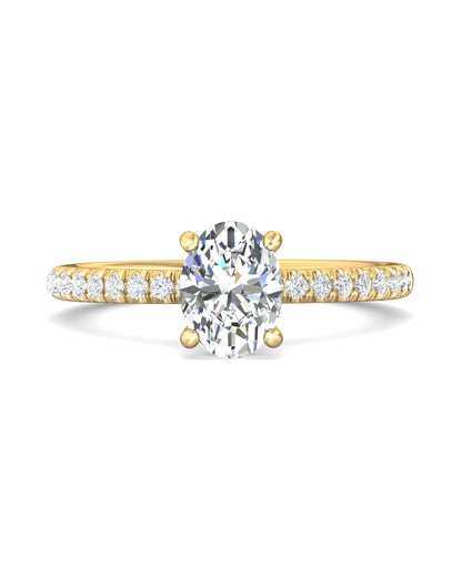 Diamond Band Solitaire 1ct Center