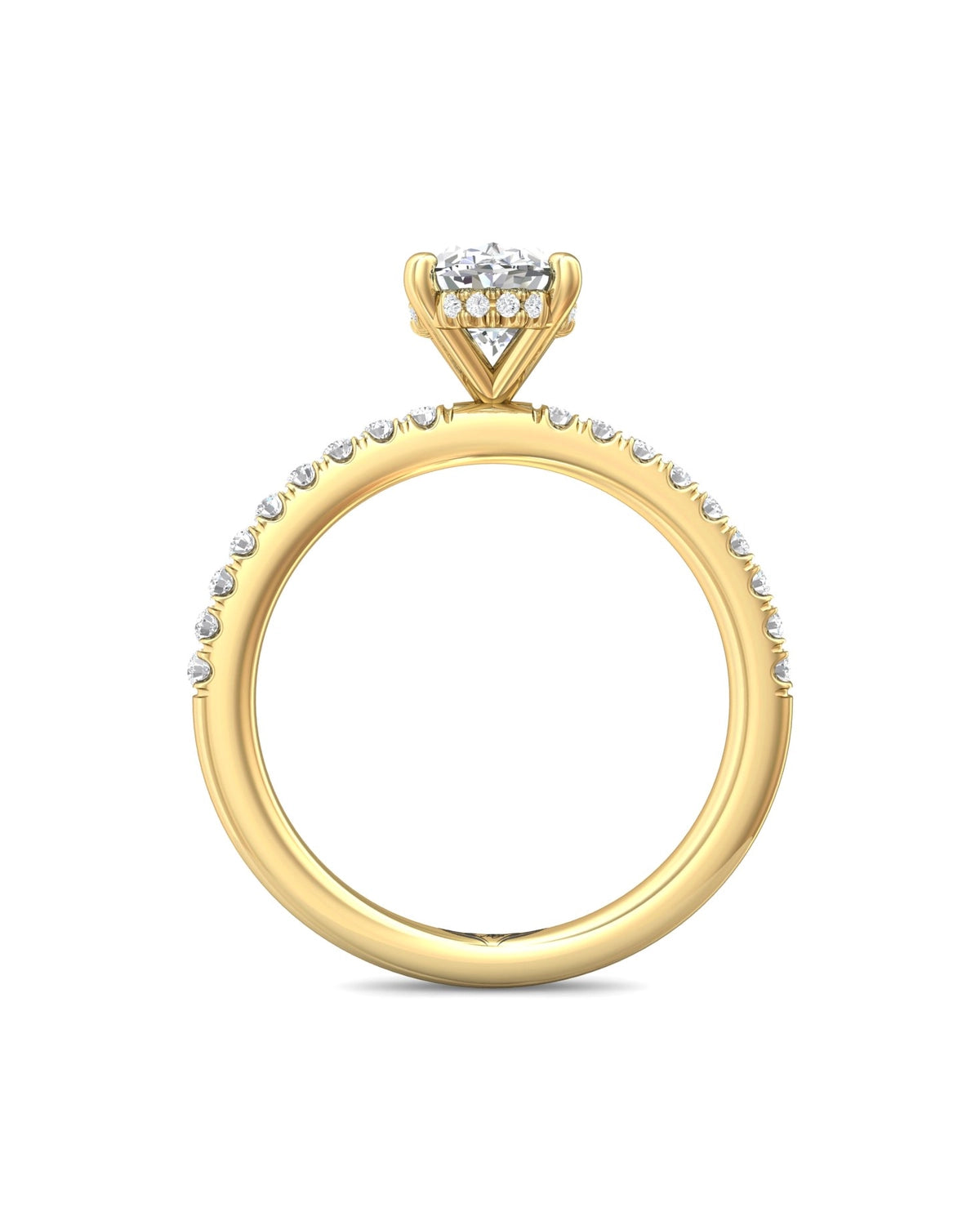 Diamond Band Solitaire 1ct Center