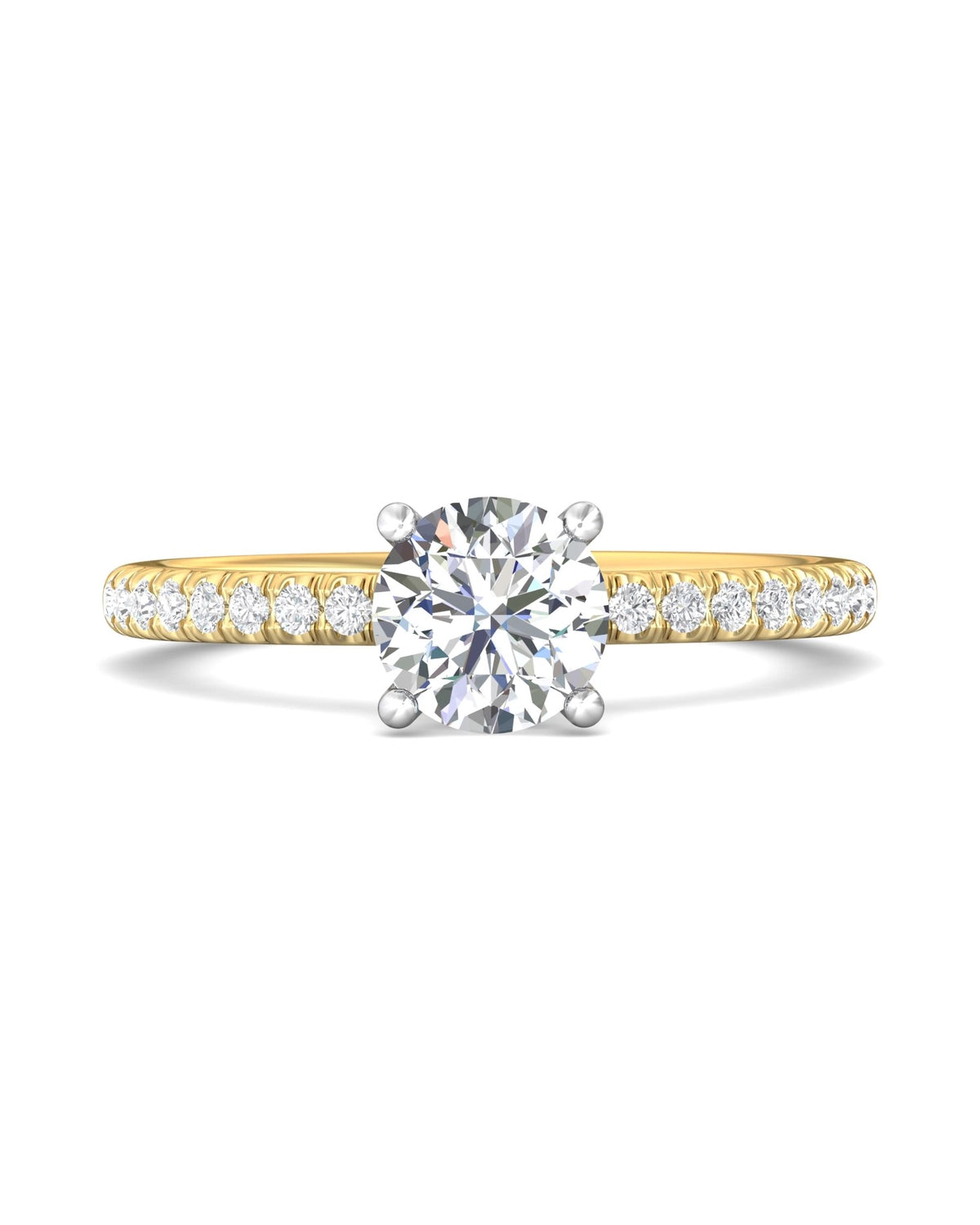 Diamond Band Solitaire 1ct Center