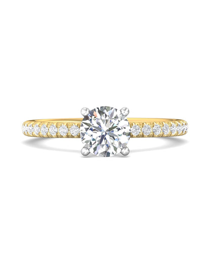 Diamond Band Solitaire 1ct Center