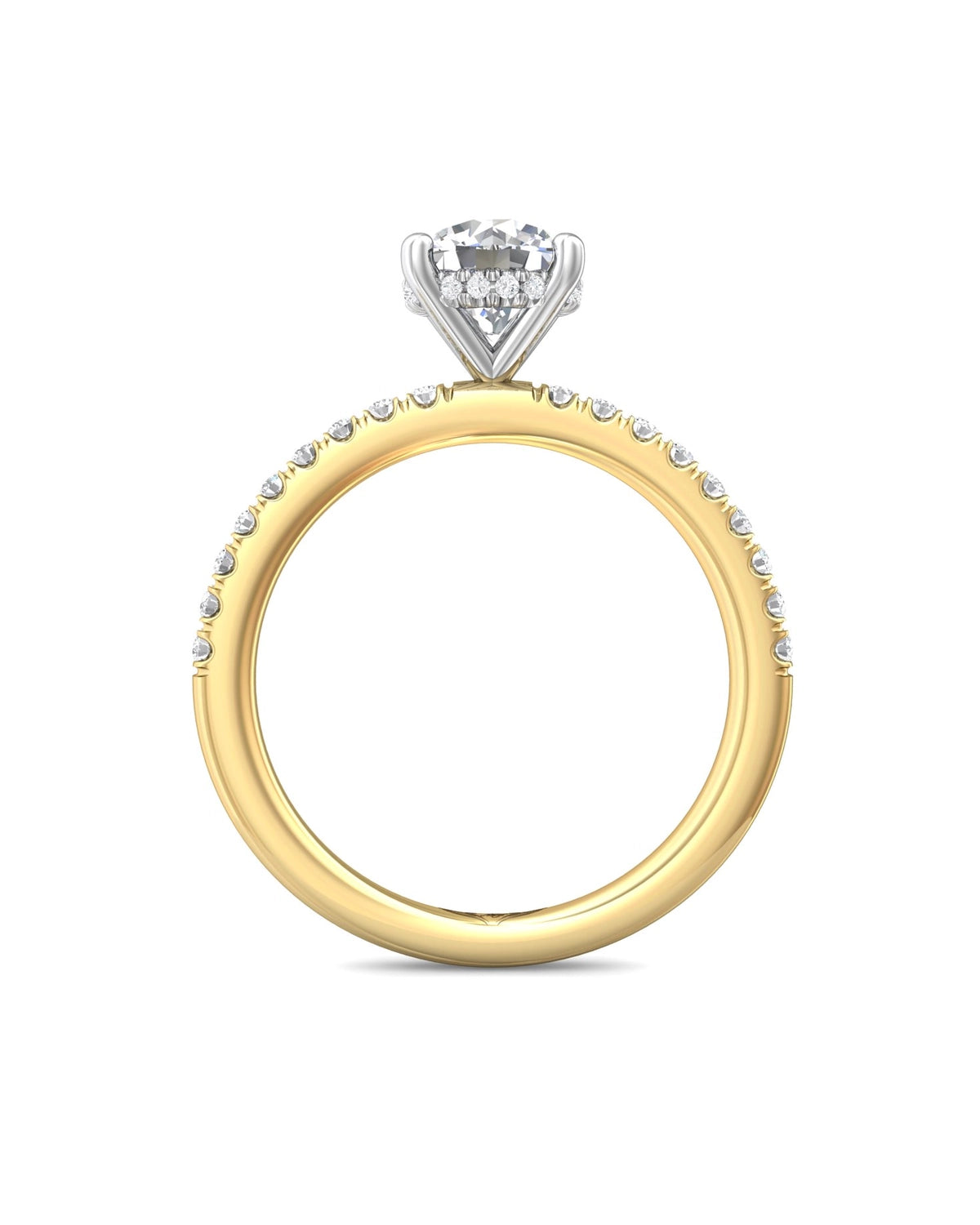 Diamond Band Solitaire 1ct Center