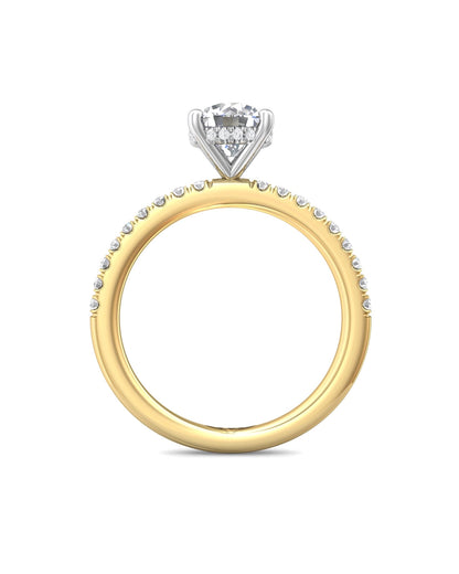 Diamond Band Solitaire 1ct Center